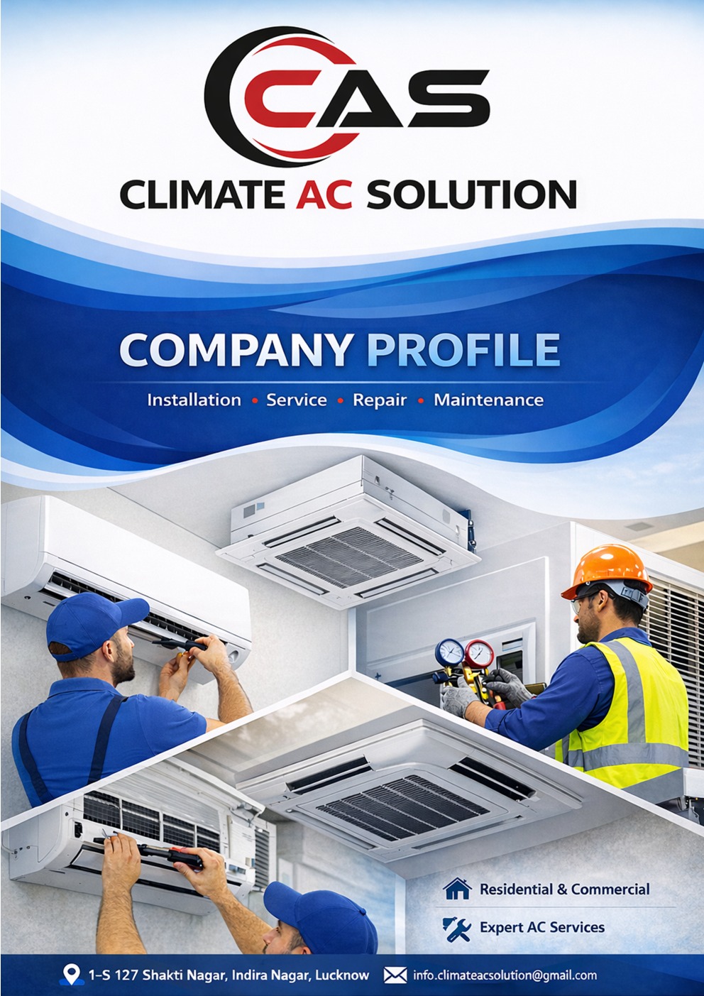 Climate Ac Solution , Best Ac Service , AC Repair , AC Installation & HVAC CASSETTE AC , DUCTABLE Ac AMC Lucknow